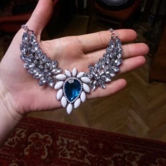 Fashion women statement choker necklace silver pla - Picture 2 of 2